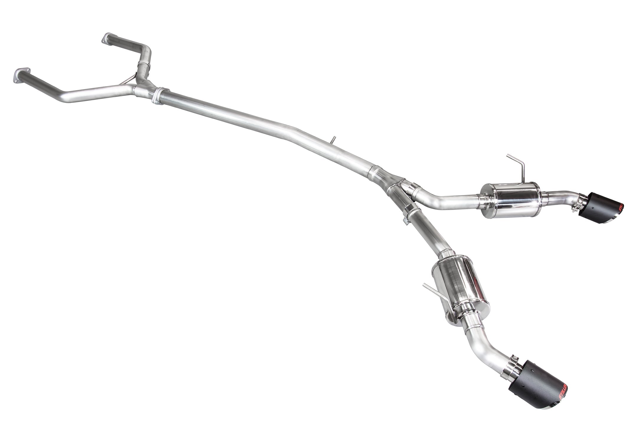 2016-2024 Infiniti Q50 [3.0t] - STILLEN Cat Back Exhaust w/ Carbon Fiber Tips - 504450