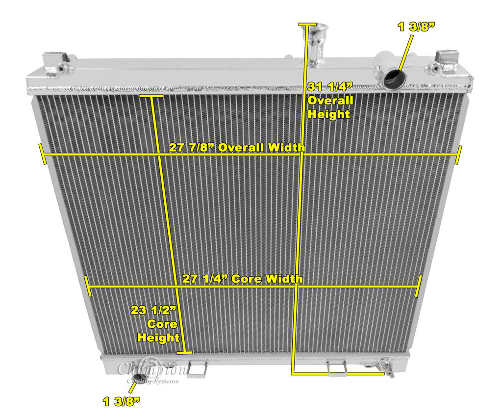 Nissan Titan, Armada / Infiniti QX56 - STILLEN Premium High-Performance Aluminum Radiator - 401446