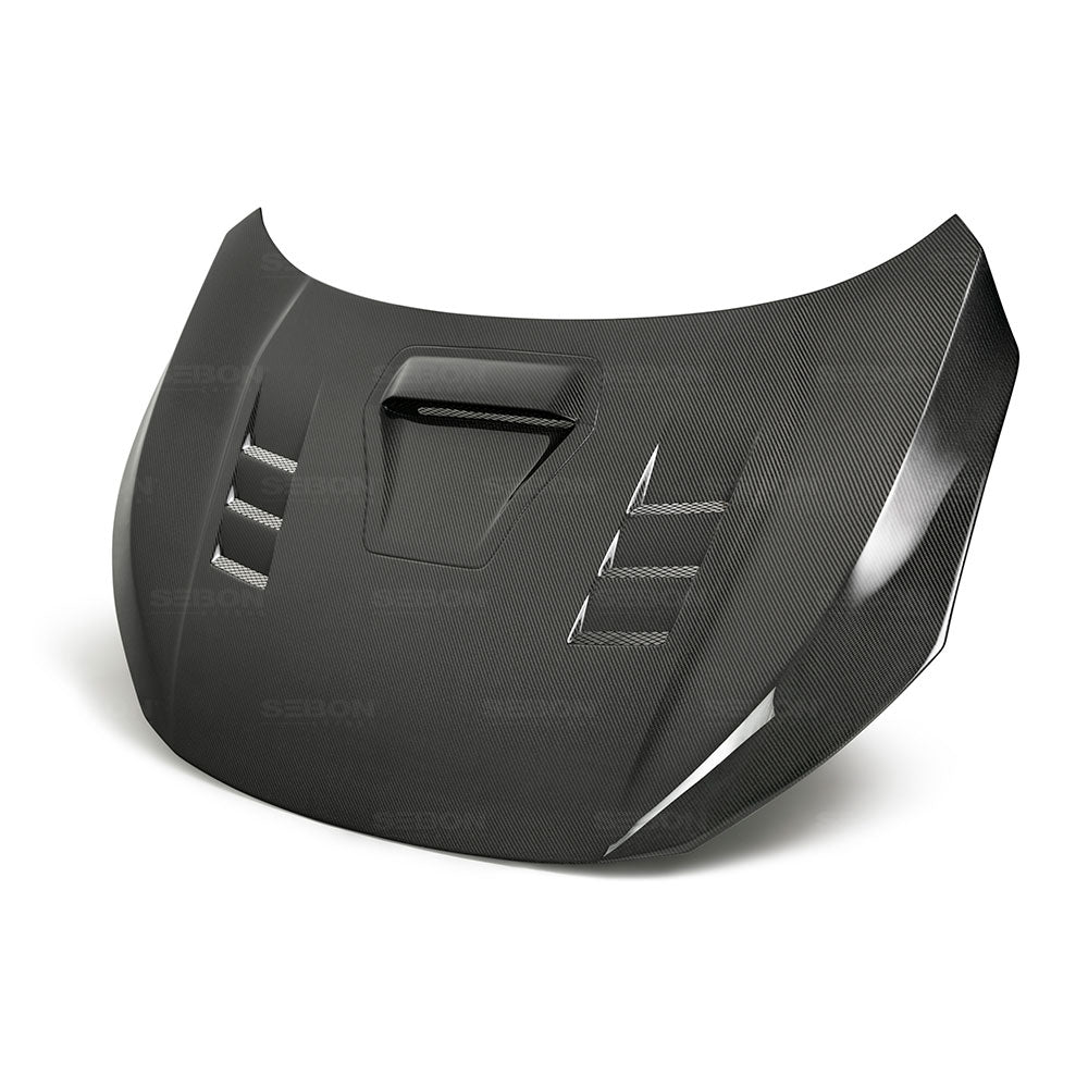 Seibon Carbon HD17HDCVR-TS TS-style Carbon Fiber Hood For 2017-2020 Honda Civic Type R