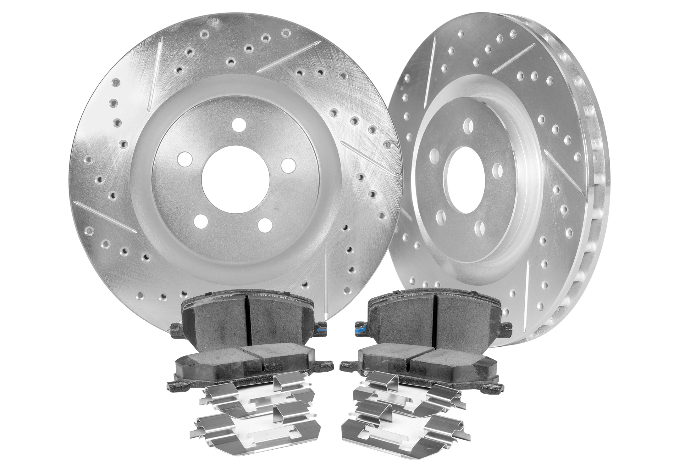 2007-2015 Nissan Titan Front Cross Drilled & Slotted 1-Pc Rotors (Set of 2) - NIS81016