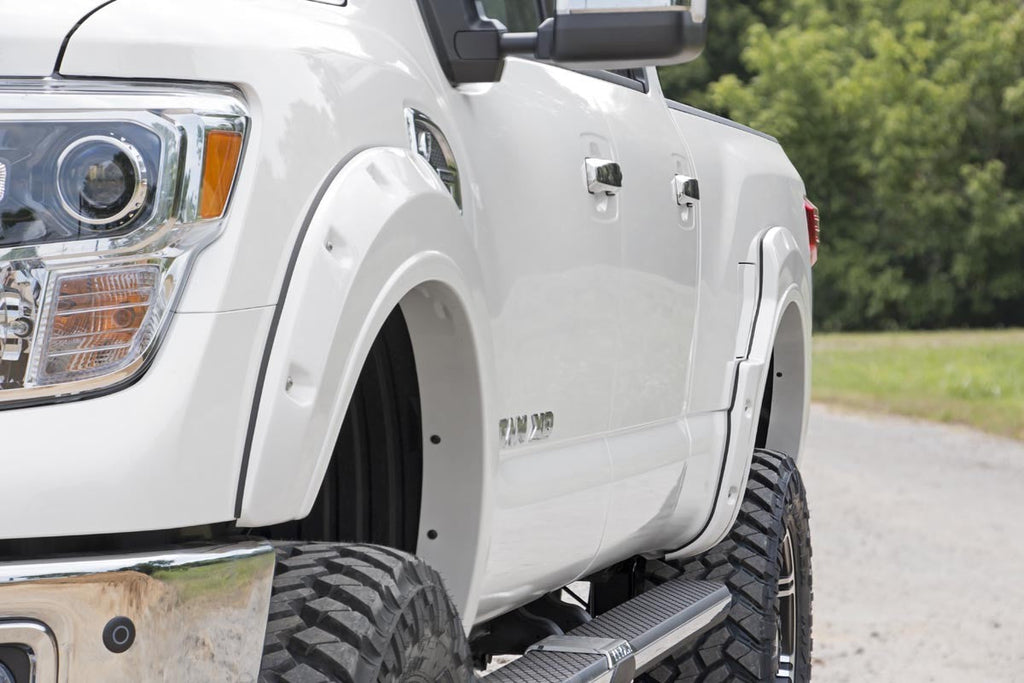 Pocket Fender Flares | Crew | W/ Emblem | Nissan Titan | 2017-2021