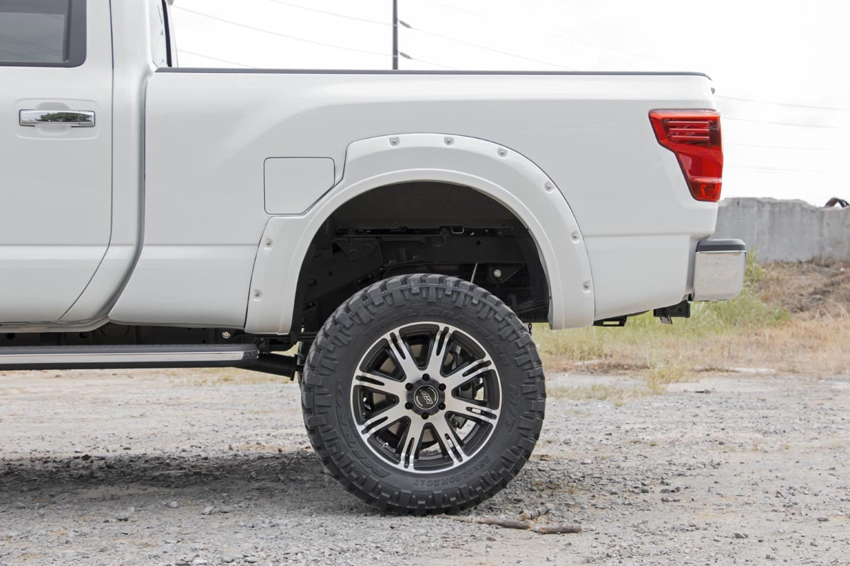 Pocket Fender Flares | Crew | W/ Emblem | Nissan Titan | 2017-2021