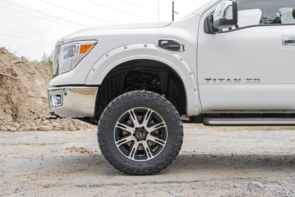 Pocket Fender Flares | Crew | W/ Emblem | Nissan Titan | 2017-2021