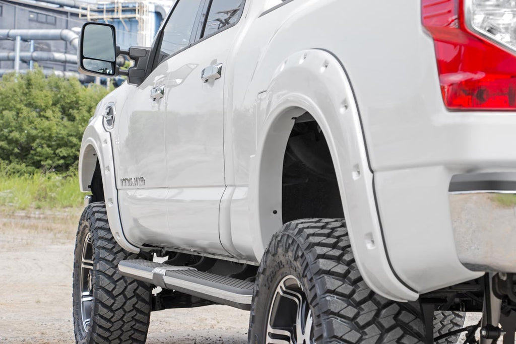 Pocket Fender Flares | Crew | W/ Emblem | Nissan Titan | 2017-2021