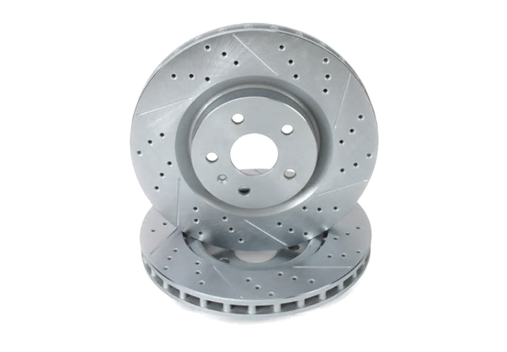 2003-2004 Infiniti G35 Sport / 2003-2008 Nissan 350Z [Z33] BREMBO Cross Drilled & Slotted 1-Pc Sport Rotors [Rear](Set of 2) - NIS71003