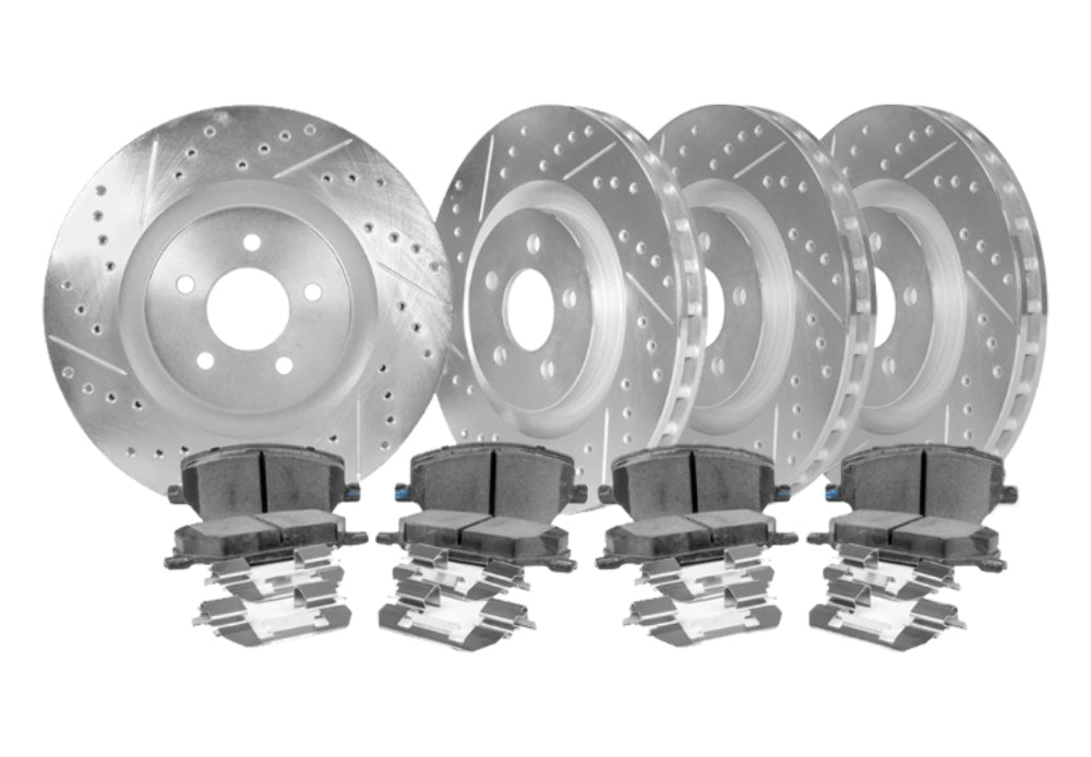 2005-2008 Infiniti FX35 / FX45 - STILLEN Cross Drilled & Slotted 1-Pc Rotors (Set of 4) - NIS91010