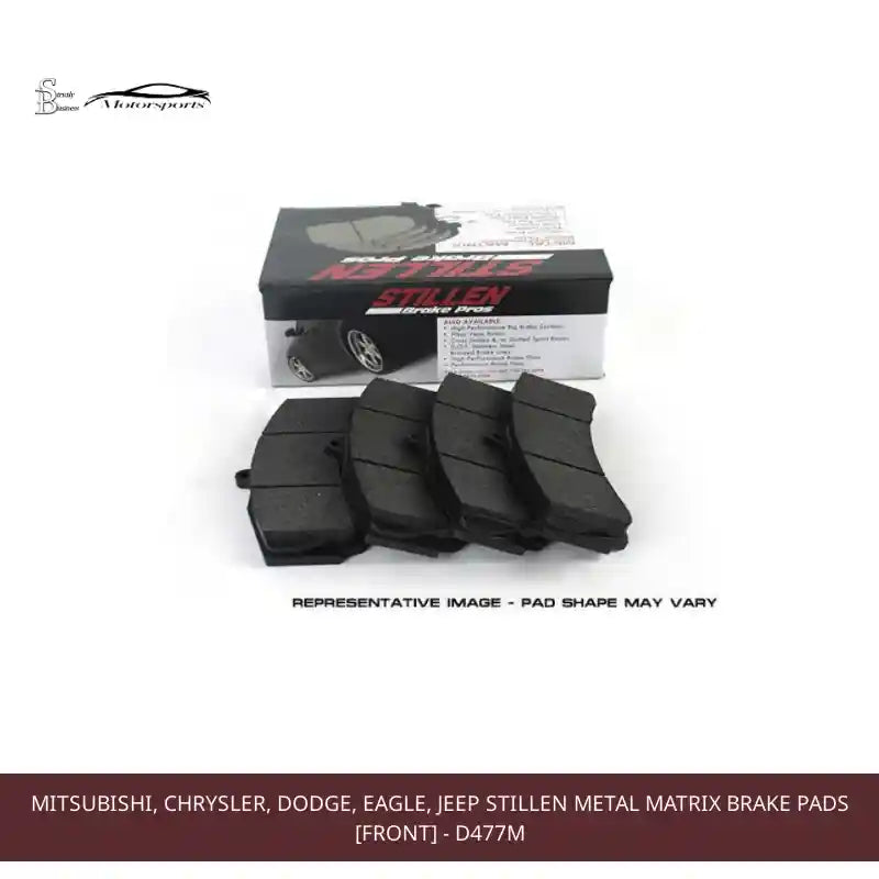 Mitsubishi, Chrysler, Dodge, Eagle, Jeep STILLEN Metal Matrix Brake Pads [Front] - D477M by@Outfy
