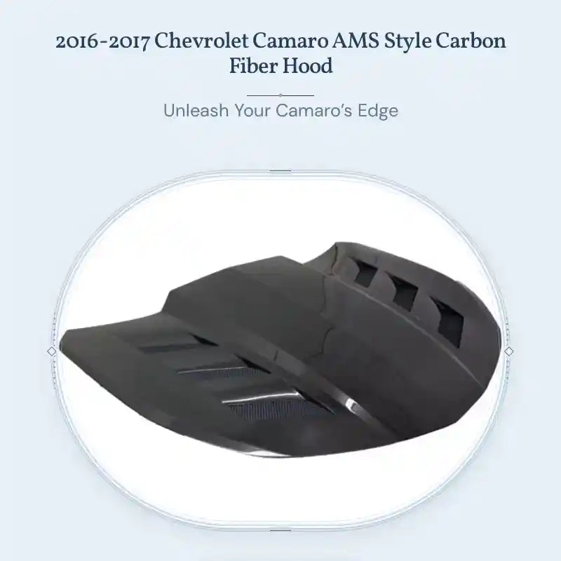2016-2017 Chevrolet Camaro AMS Style Carbon Fiber Hood by@Outfy