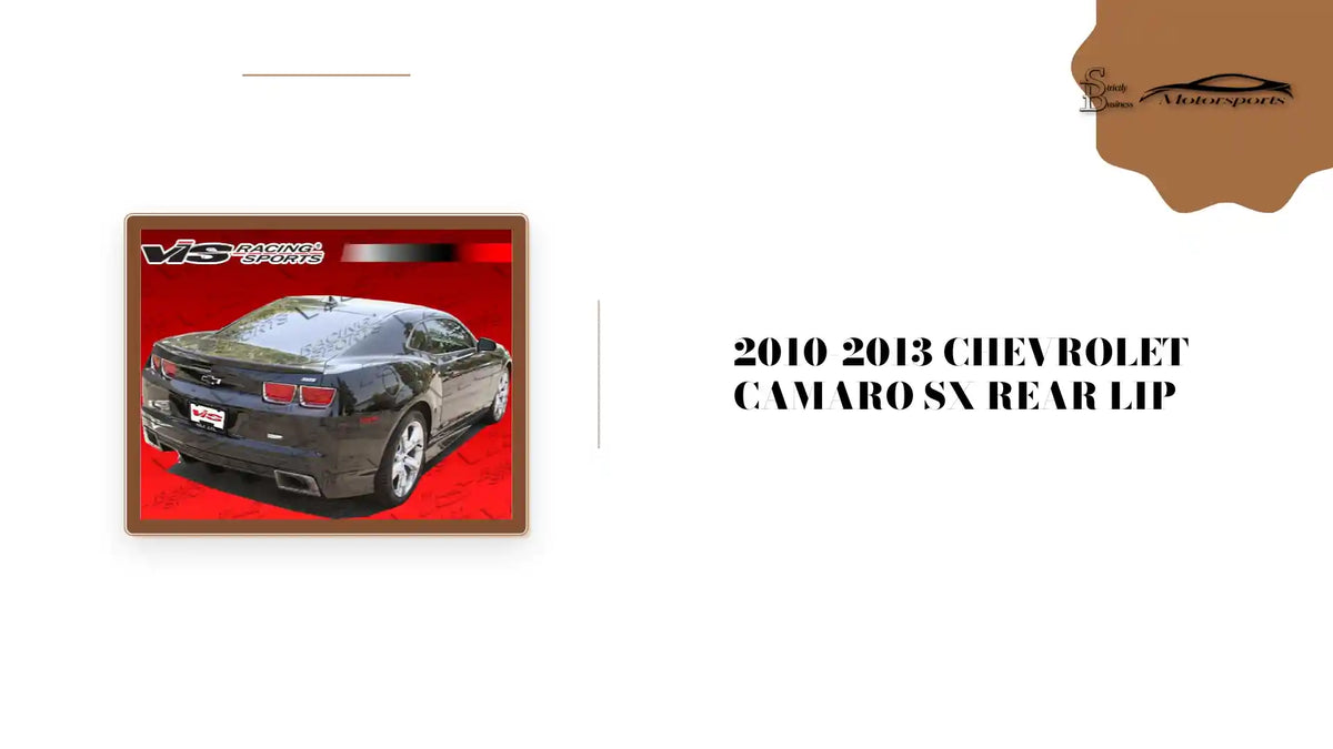 2010-2013 Chevrolet Camaro Sx Rear Lip by@Outfy
