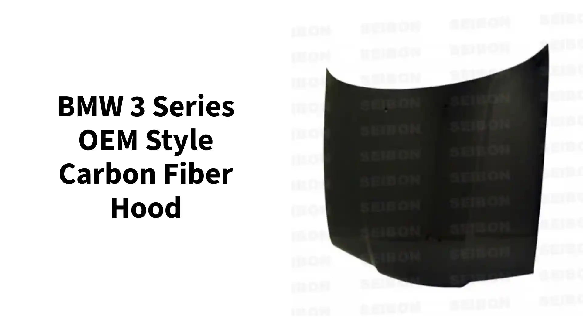 BMW 3 Series OEM Style Carbon Fiber Hood by@Outfy