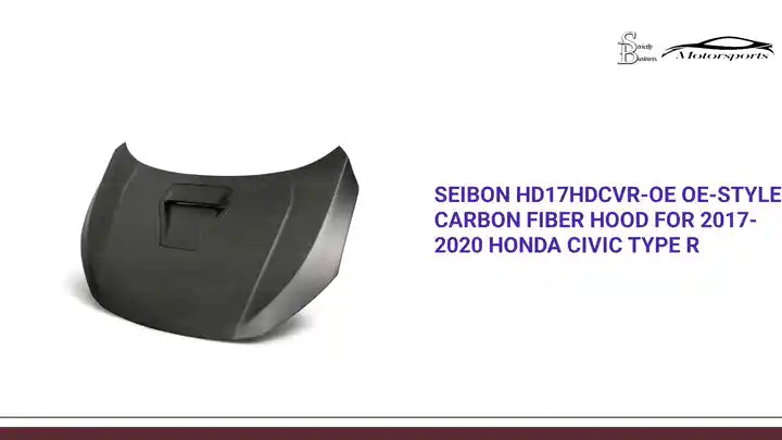 Seibon HD17HDCVR-OE OE-style carbon fiber hood for 2017-2020 Honda Civic Type R by@Outfy