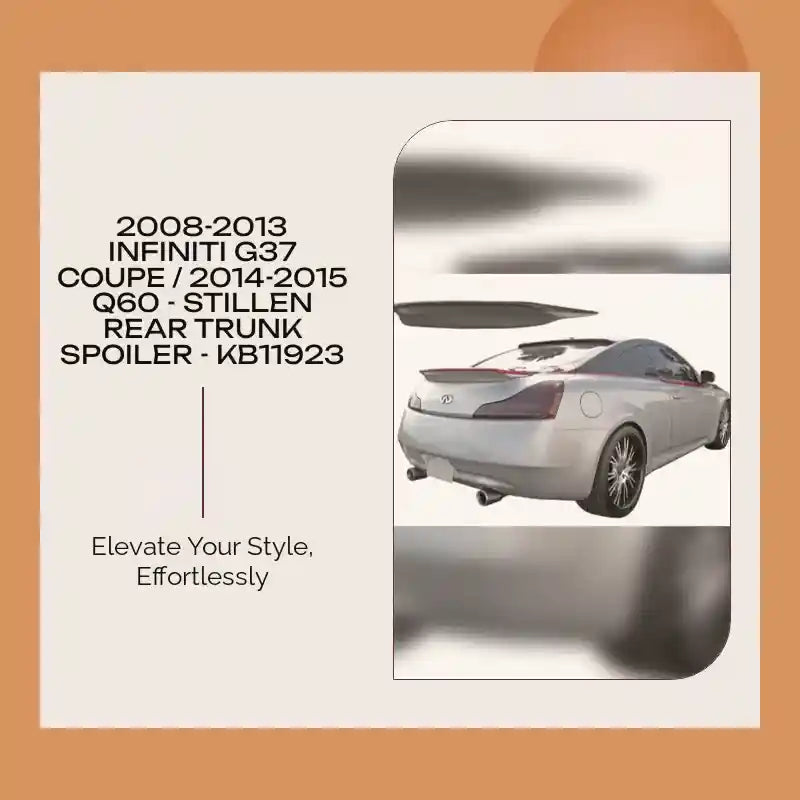 2008-2013 Infiniti G37 Coupe / 2014-2015 Q60 - STILLEN Rear Trunk Spoiler - KB11923 by@Outfy