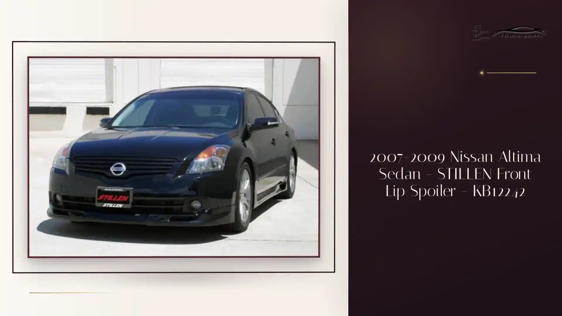 2007-2009 Nissan Altima Sedan - STILLEN Front Lip Spoiler - KB12242 by@Outfy