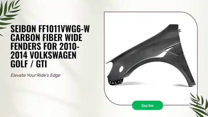 Seibon FF1011VWG6-W Carbon fiber wide fenders for 2010-2014 Volkswagen Golf / GTI by@Outfy