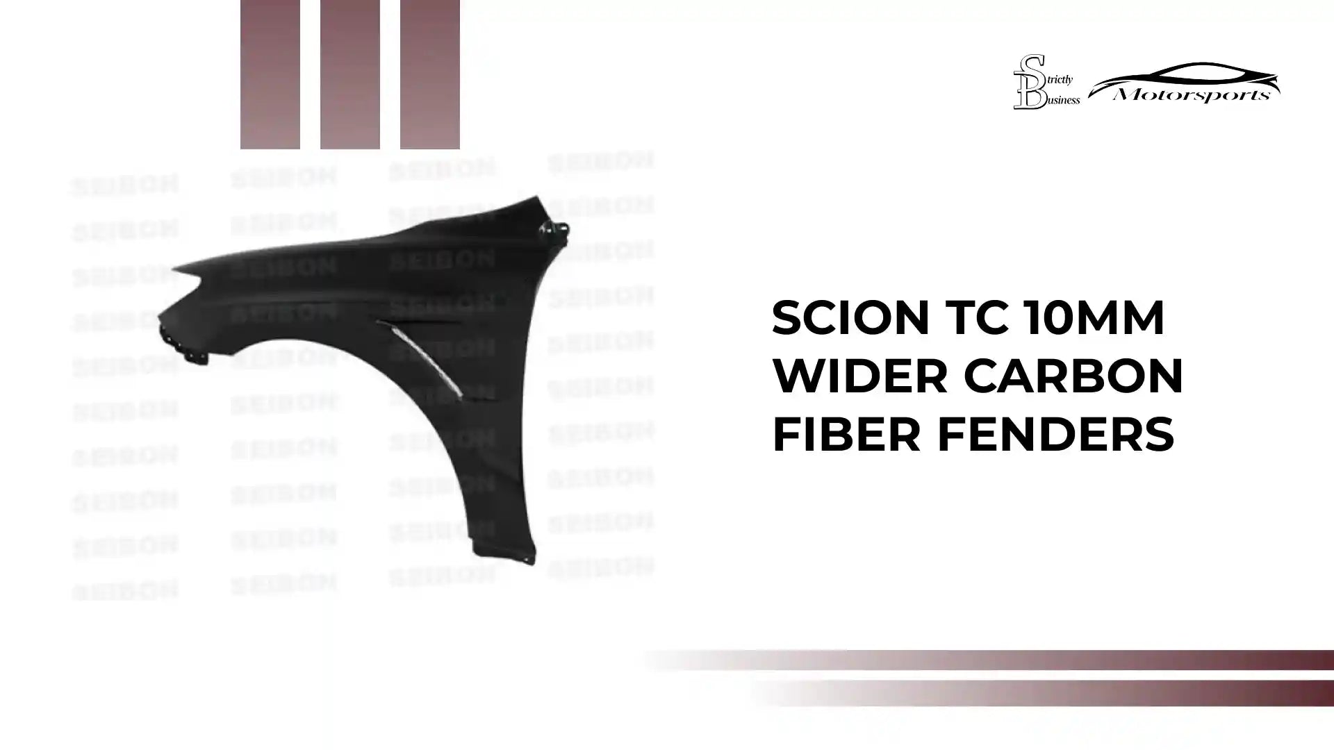 Scion tC 10mm Wider Carbon Fiber Fenders by@Outfy