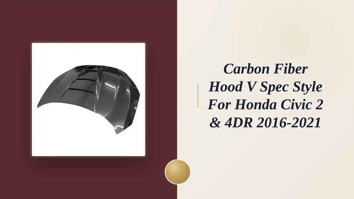 Carbon Fiber Hood V Spec Style for Honda Civic 2 &amp; 4DR 2016-2021 by@Outfy