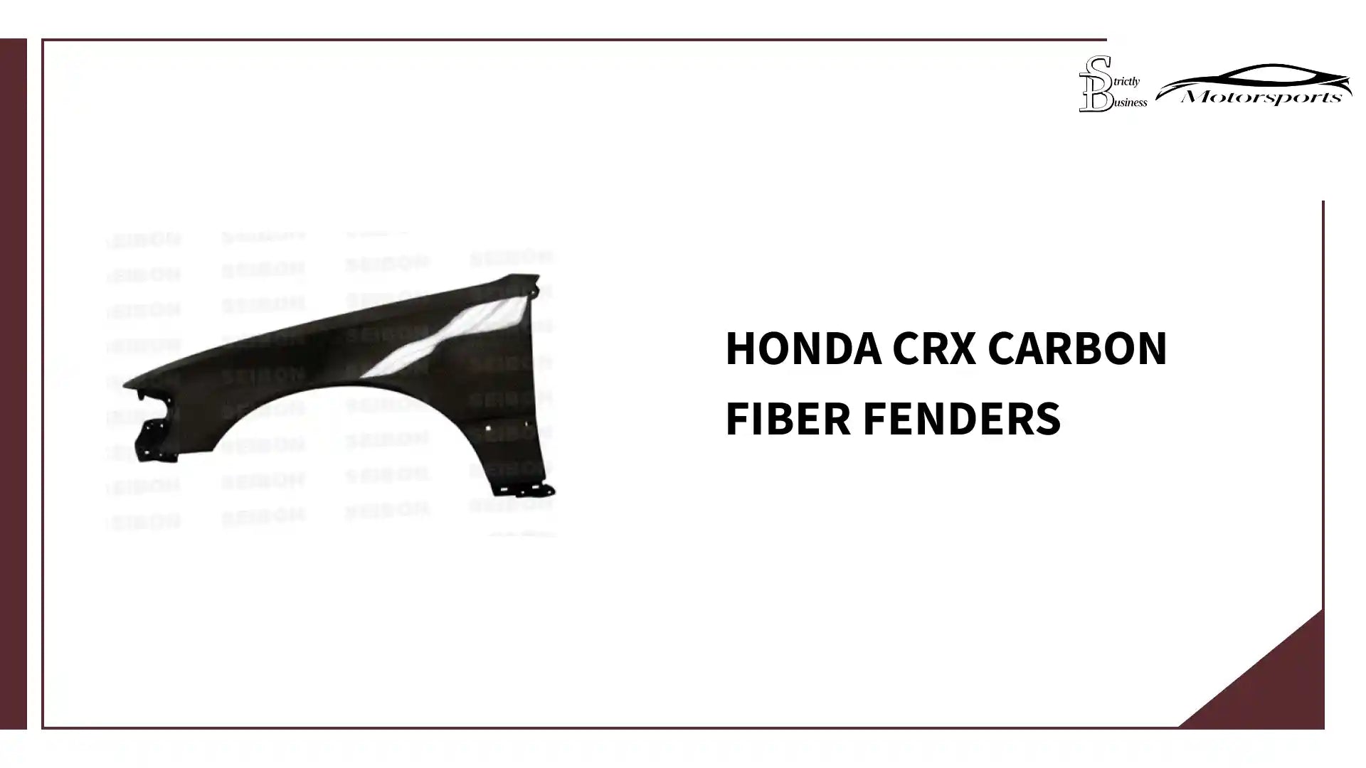 Honda CRX Carbon Fiber Fenders by@Outfy