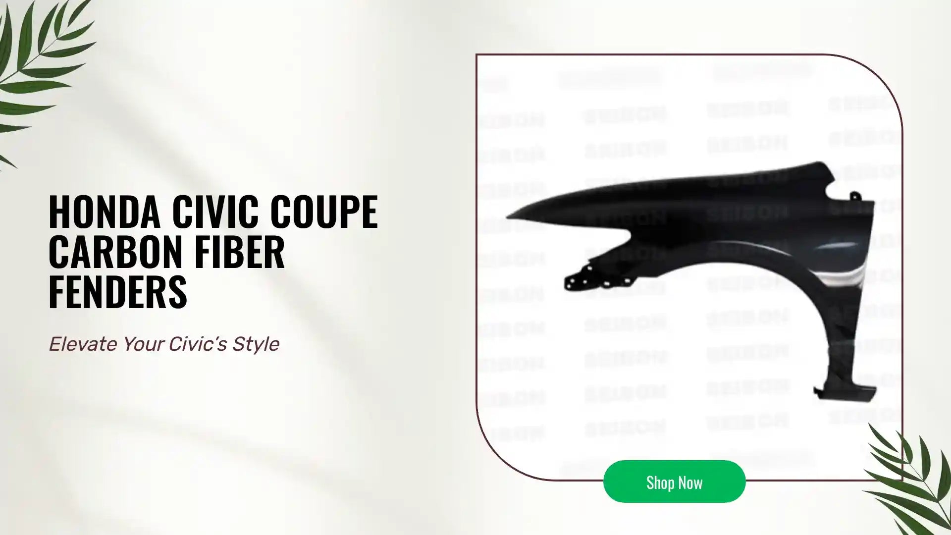 Honda Civic Coupe Carbon Fiber Fenders by@Outfy