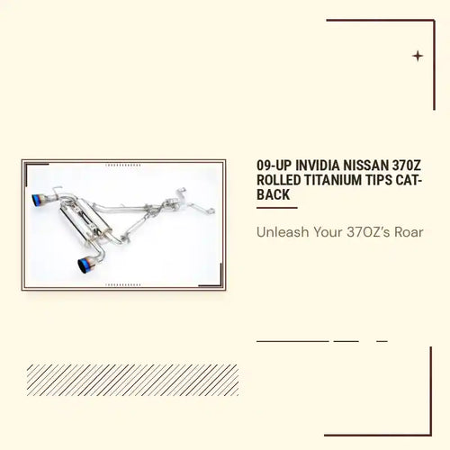 09-UP INVIDIA NISSAN 370Z ROLLED TITANIUM TIPS CAT-BACK by@Outfy