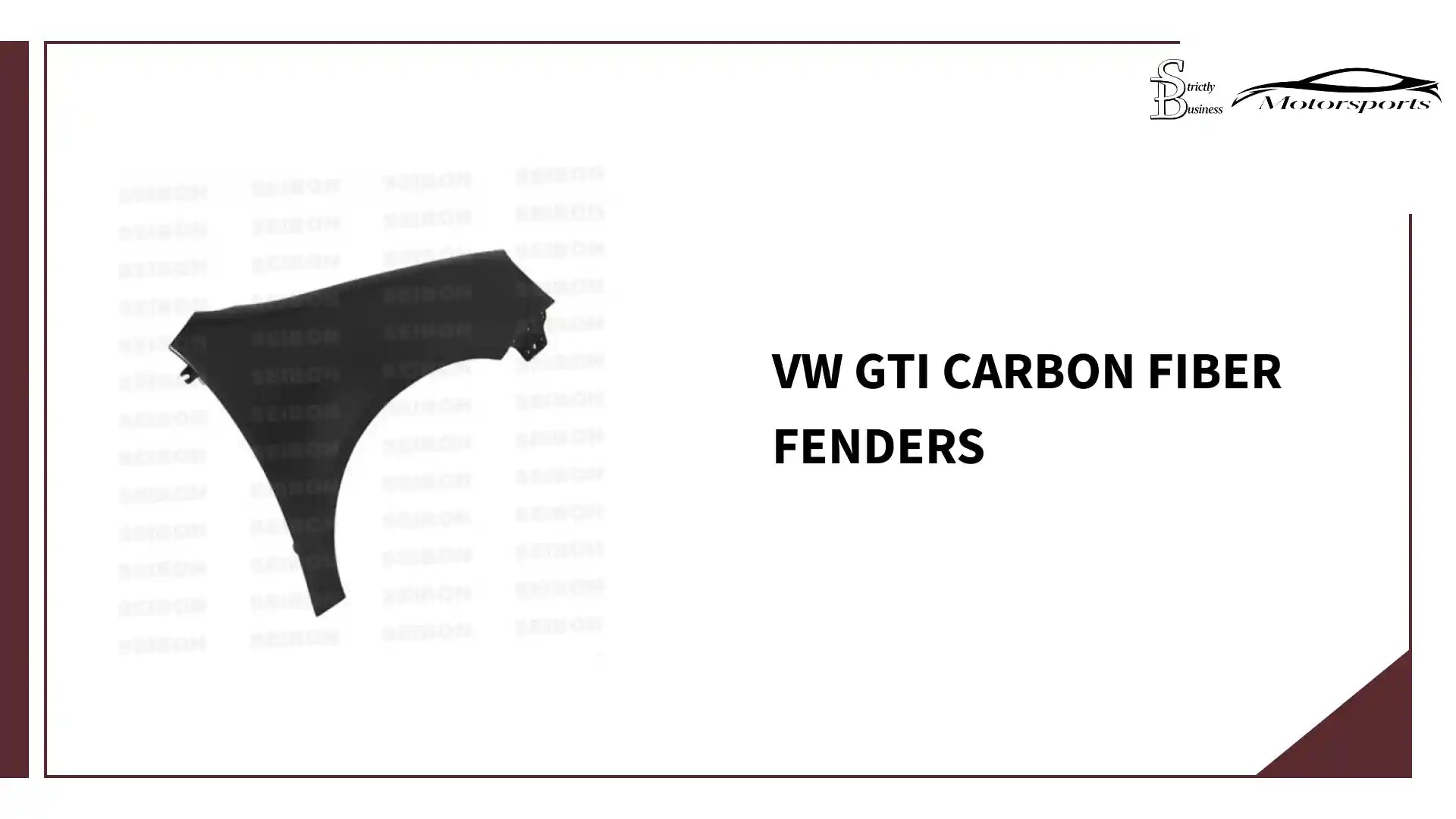VW GTI Carbon Fiber Fenders by@Outfy