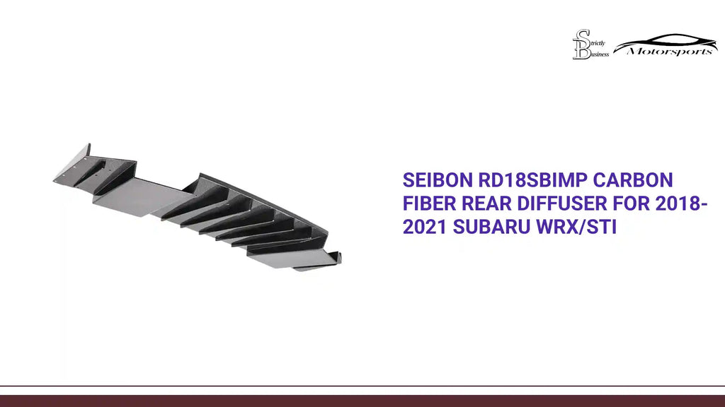Seibon RD18SBIMP Carbon fiber rear diffuser for 2018-2021 Subaru WRX/STi by@Outfy