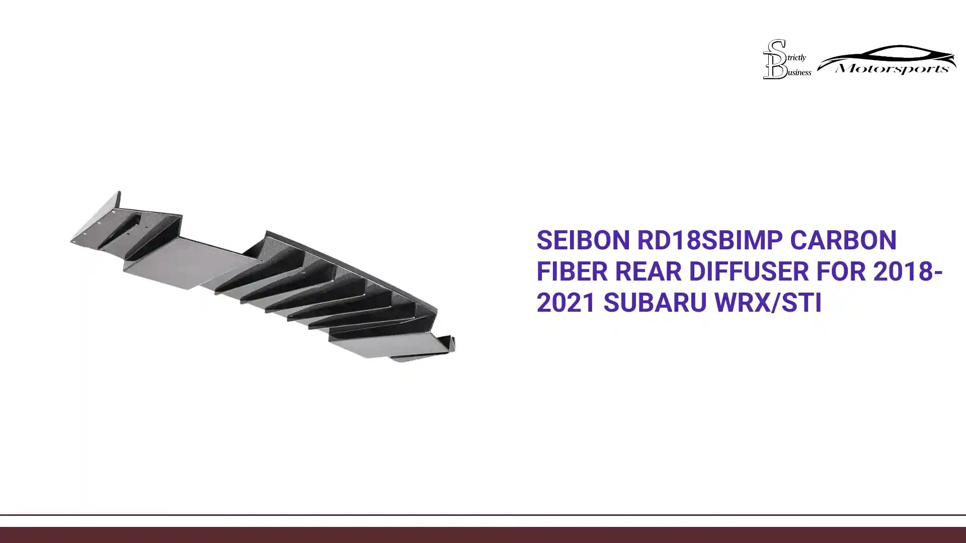 Seibon RD18SBIMP Carbon fiber rear diffuser for 2018-2021 Subaru WRX/STi by@Outfy