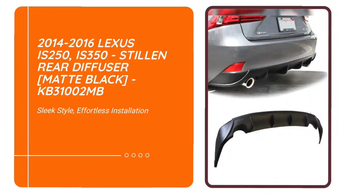 2014-2016 Lexus IS250, IS350 - STILLEN Rear Diffuser [Matte Black] - KB31002MB by@Outfy