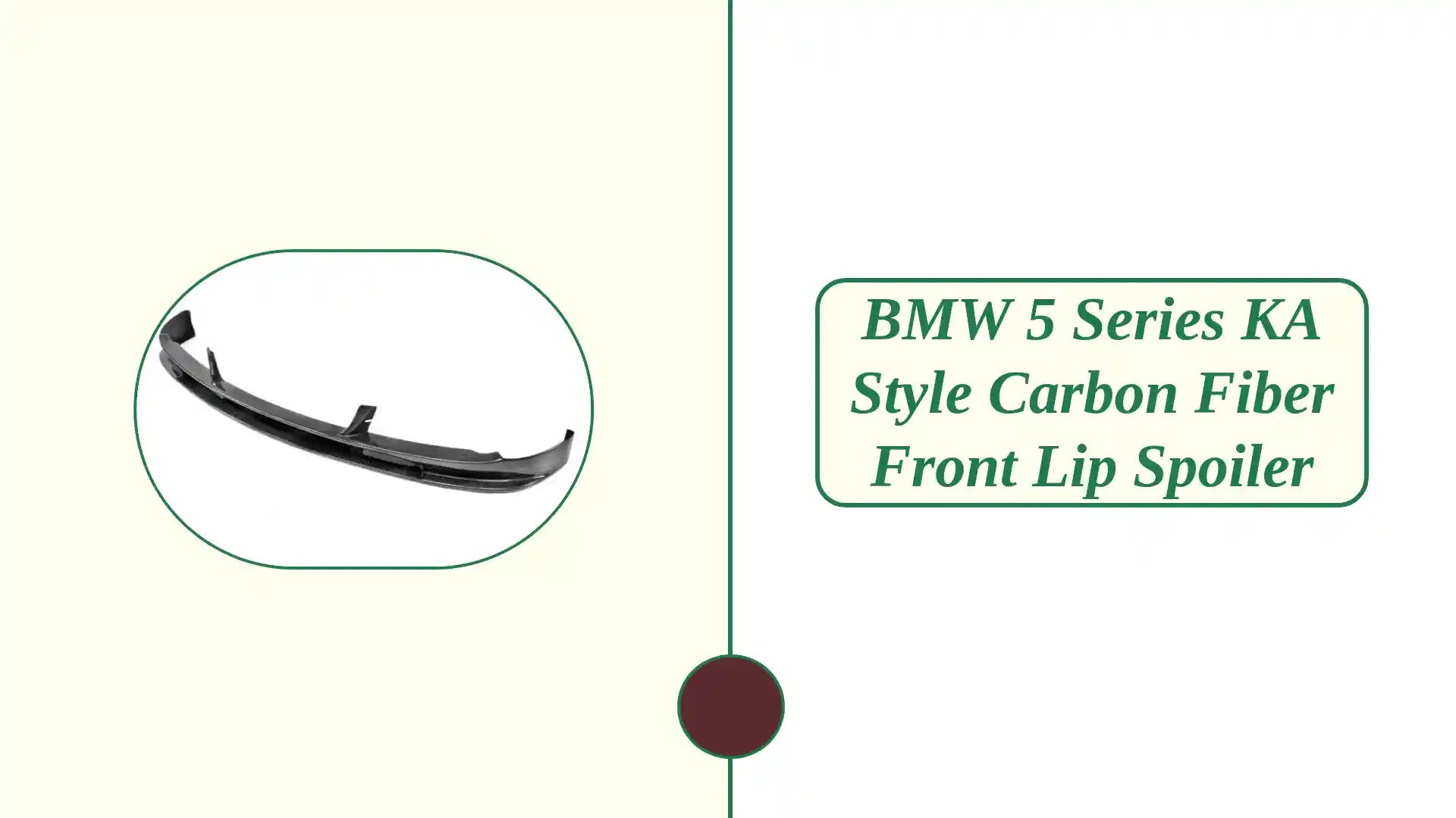 BMW 5 Series KA Style Carbon Fiber Front Lip Spoiler by@Outfy