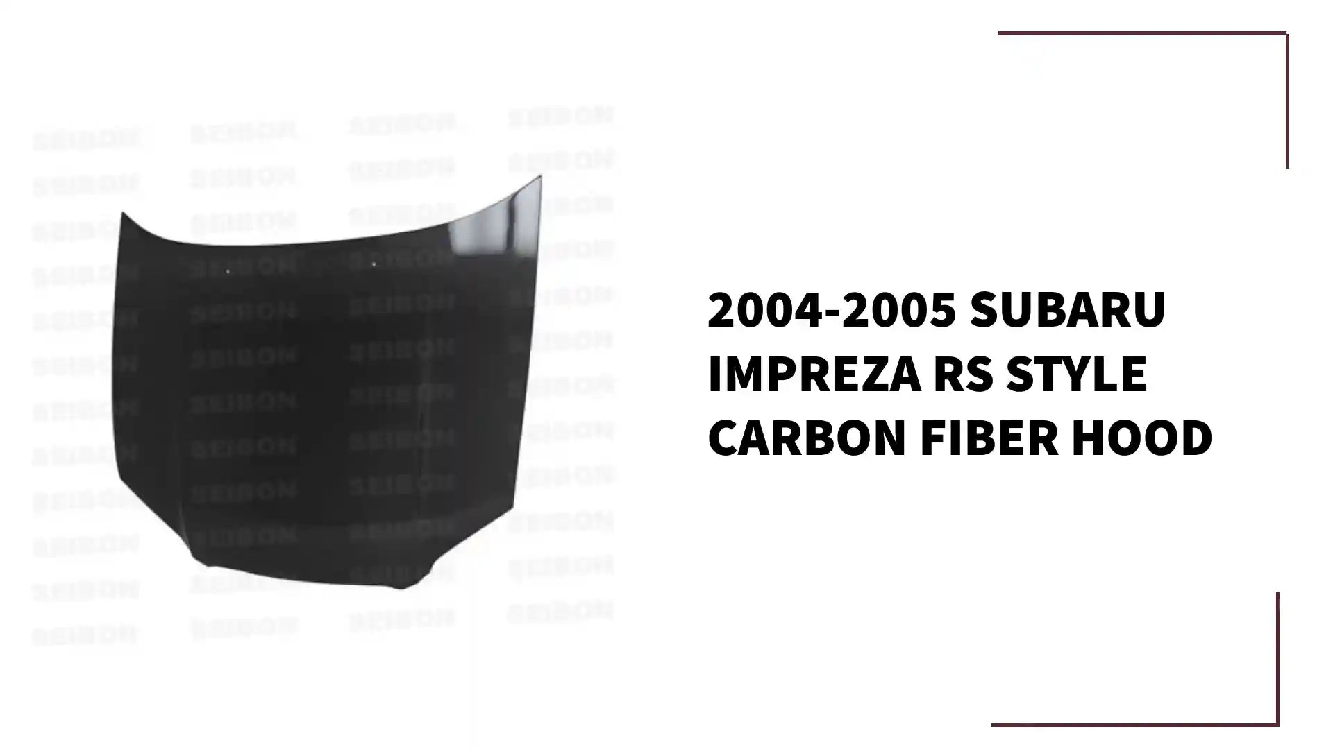 2004-2005 Subaru Impreza RS Style Carbon Fiber Hood by@Outfy