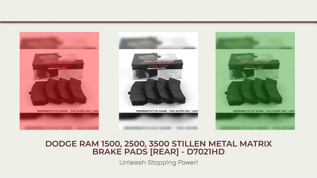 Dodge RAM 1500, 2500, 3500 STILLEN Metal Matrix Brake Pads [Rear] - D7021HD by@Outfy