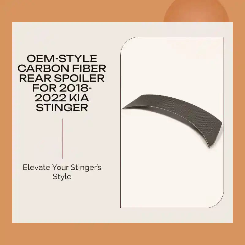 OEM-STYLE CARBON FIBER REAR SPOILER FOR 2018-2022 KIA STINGER by@Outfy