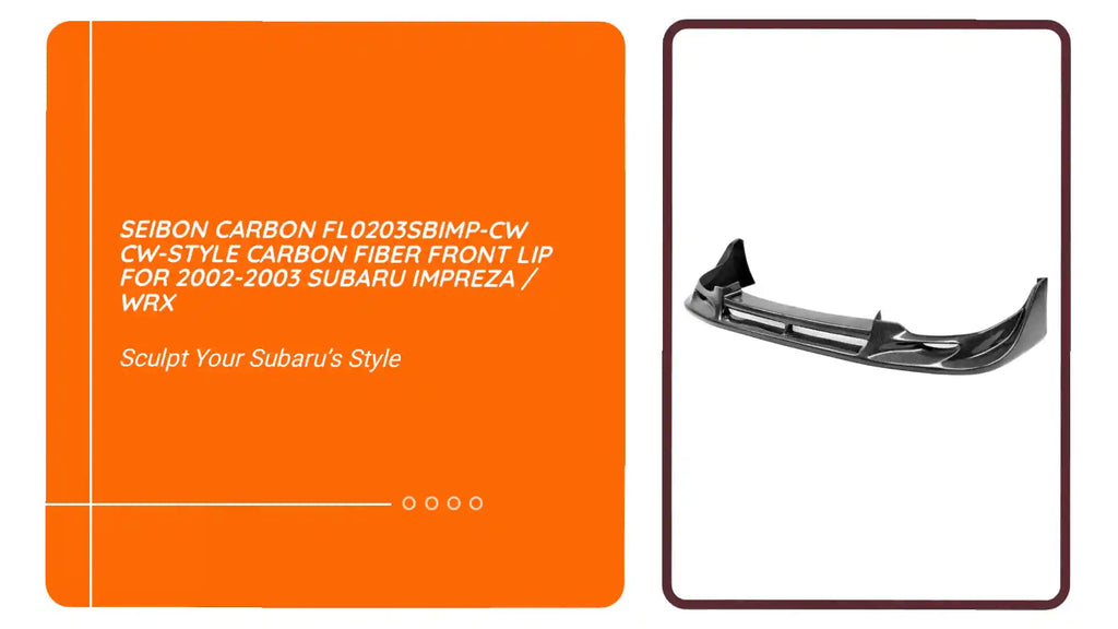 Seibon Carbon FL0203SBIMP-CW CW-style Carbon Fiber Front Lip For 2002-2003 Subaru Impreza / WRX by@Outfy