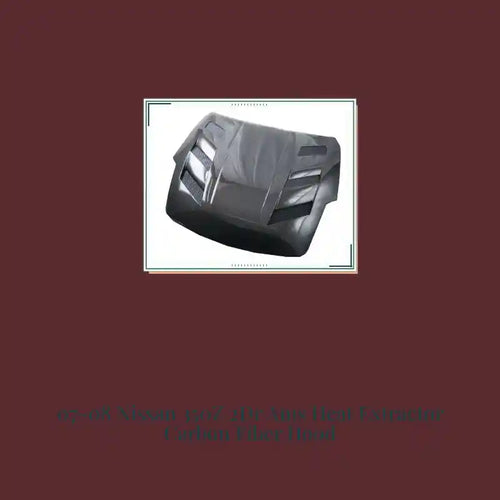 07-08 Nissan 350Z 2Dr Ams Heat Extractor Carbon Fiber Hood by@Outfy