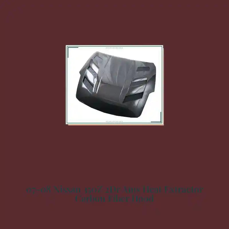 07-08 Nissan 350Z 2Dr Ams Heat Extractor Carbon Fiber Hood by@Outfy