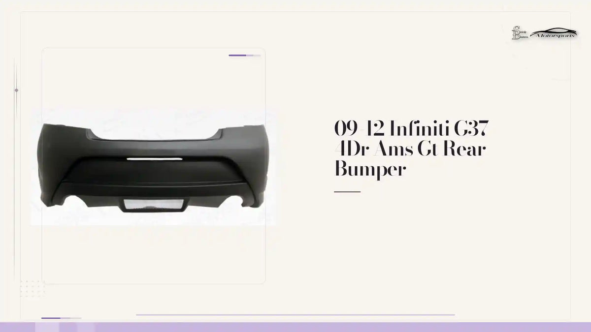 09-12 Infiniti G37 4Dr Ams Gt Rear Bumper by@Outfy
