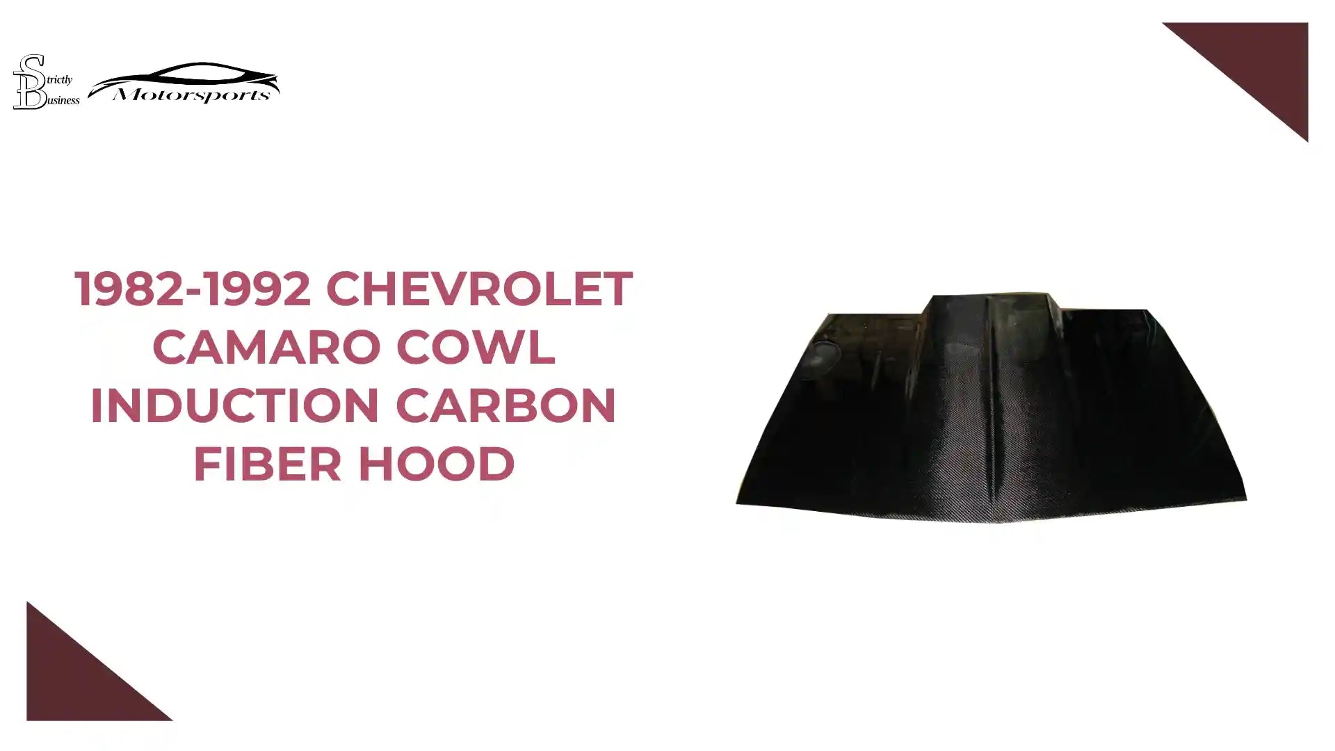 1982-1992 Chevrolet Camaro Cowl Induction Carbon Fiber Hood by@Outfy