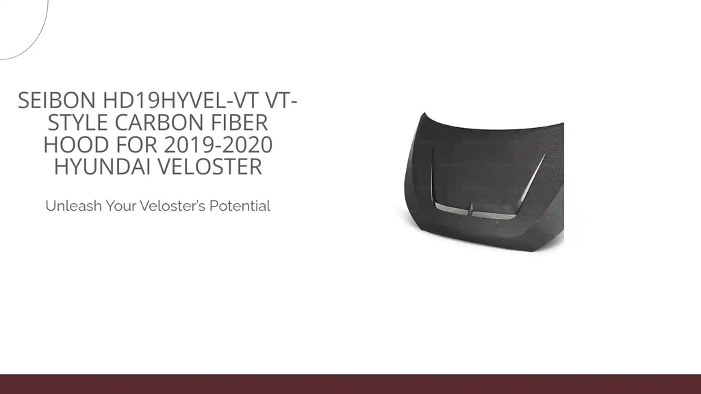 Seibon HD19HYVEL-VT VT-style carbon fiber hood for 2019-2020 Hyundai Veloster by@Outfy