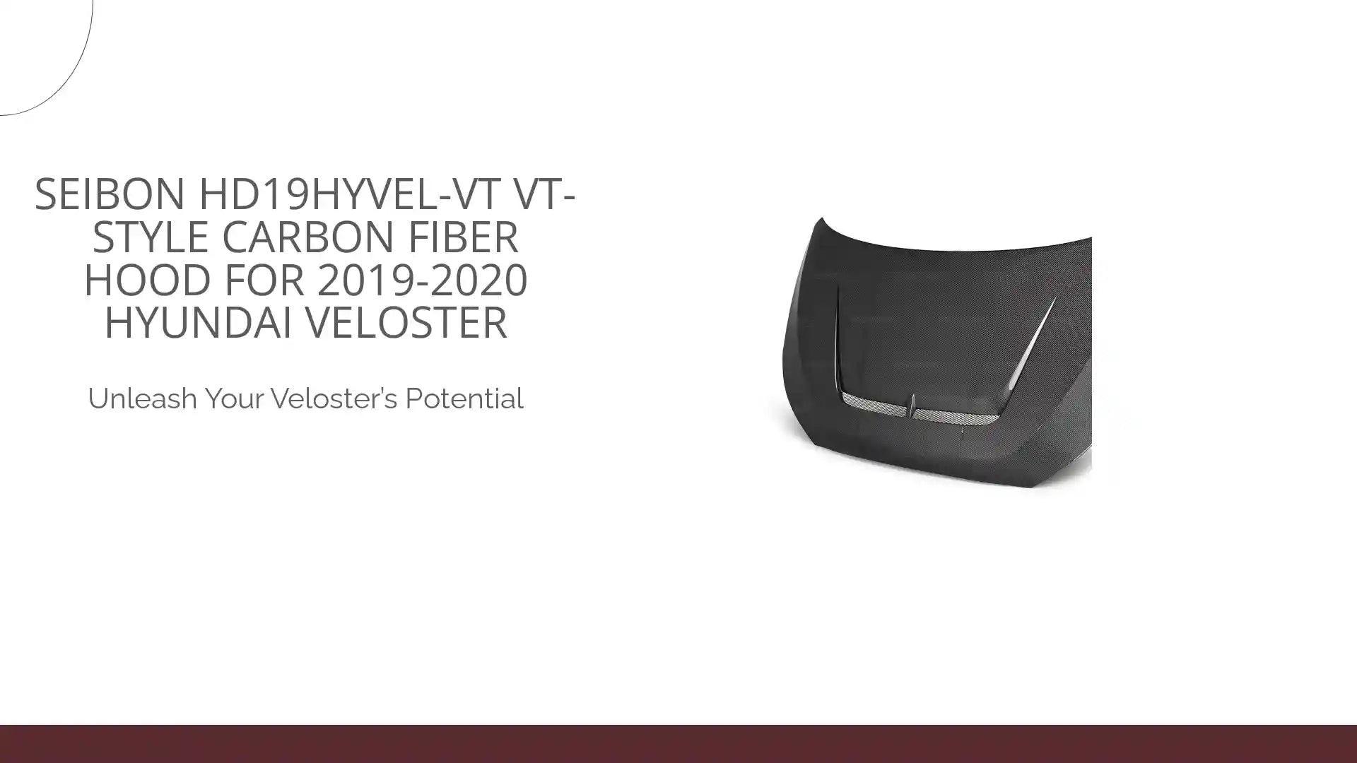 Seibon HD19HYVEL-VT VT-style carbon fiber hood for 2019-2020 Hyundai Veloster by@Outfy