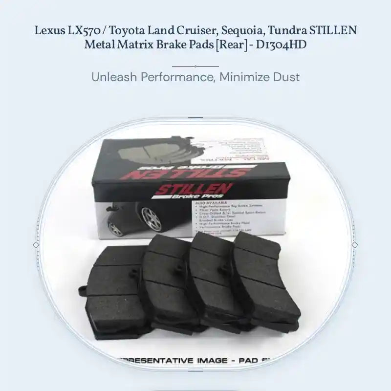 Lexus LX570 / Toyota Land Cruiser, Sequoia, Tundra STILLEN Metal Matrix Brake Pads [Rear] - D1304HD by@Outfy