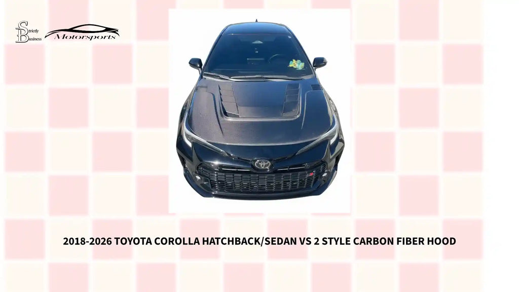 2018-2026 Toyota Corolla HatchBack/Sedan VS 2 Style Carbon Fiber Hood by@Outfy