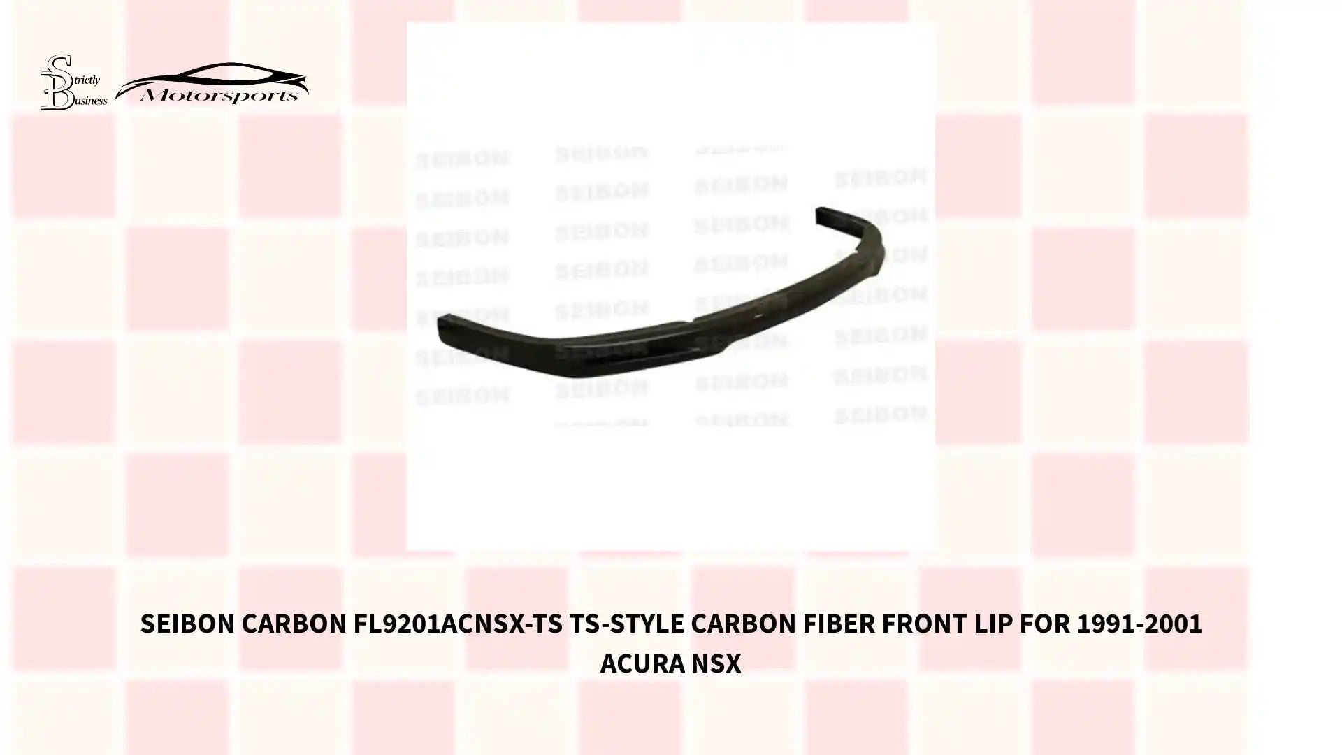 Seibon Carbon FL9201ACNSX-TS TS-style Carbon Fiber Front Lip For 1991-2001 Acura NSX by@Outfy
