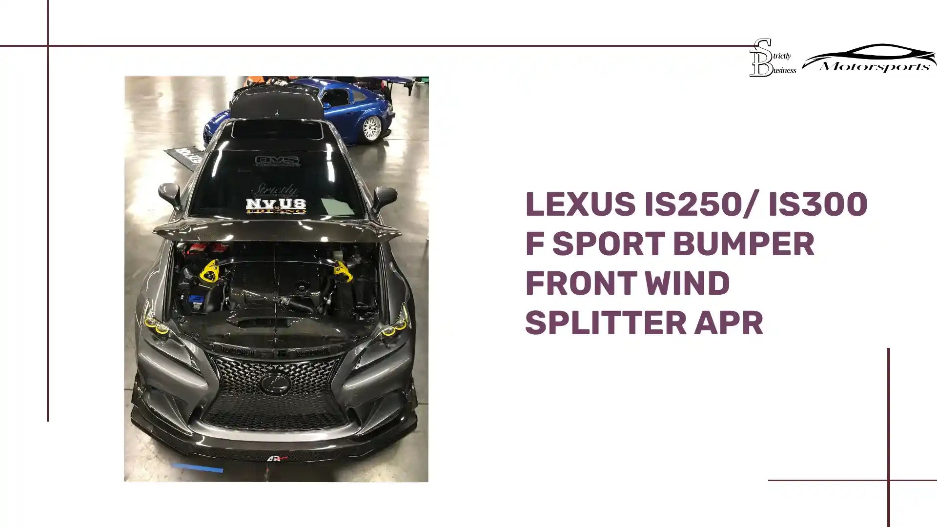 Lexus IS250/ IS300 F sport Bumper Front Wind Splitter APR by@Outfy