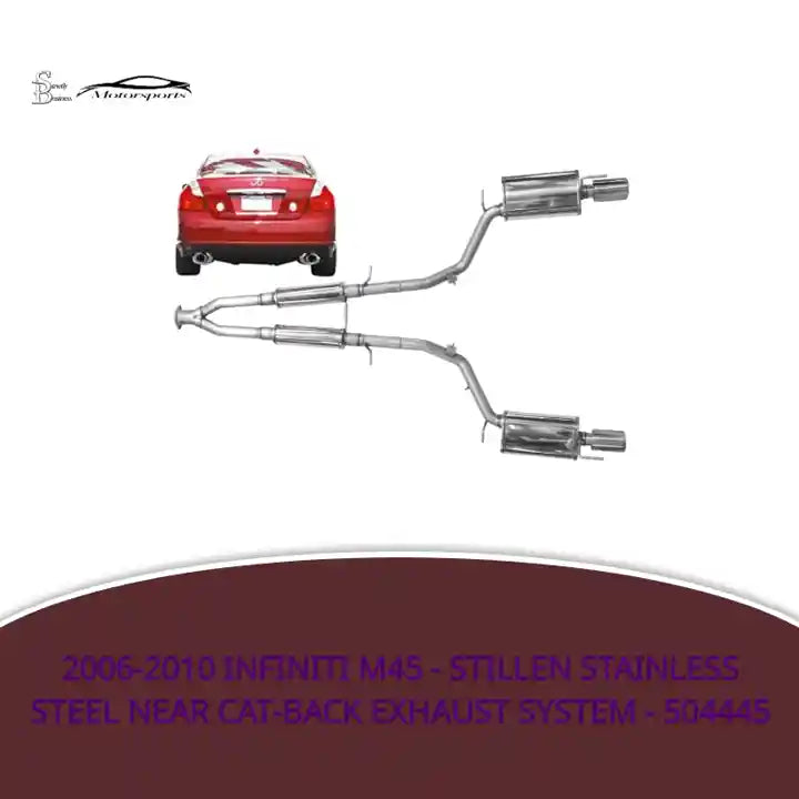 2006-2010 Infiniti M45 - STILLEN Stainless Steel Near Cat-Back Exhaust System - 504445 by@Outfy
