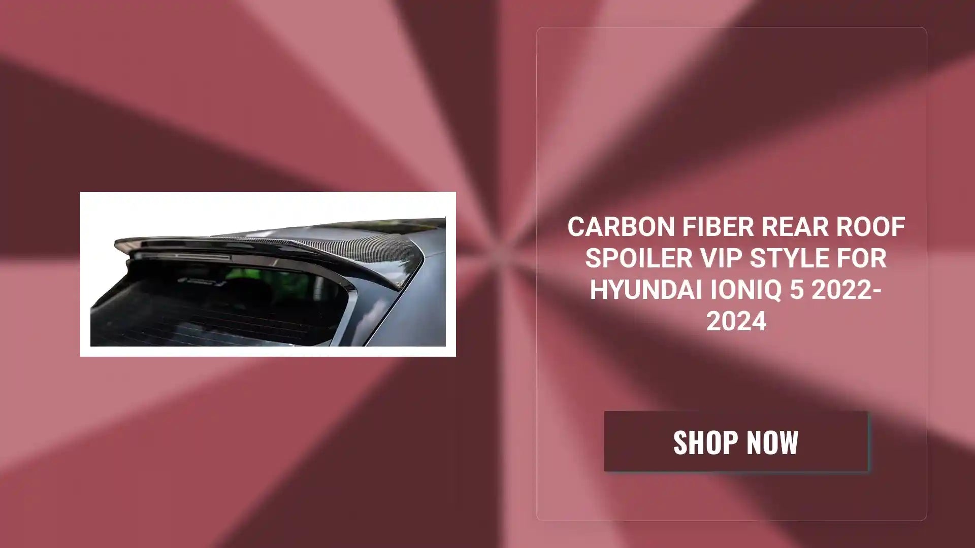 Carbon Fiber Rear Roof Spoiler Vip Style for Hyundai Ioniq 5 2022-2024 by@Outfy