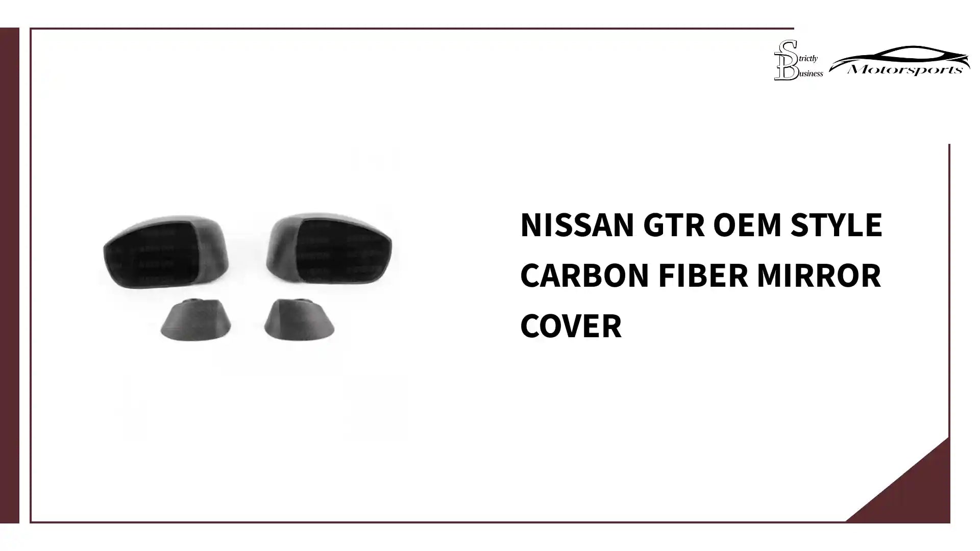 Nissan GTR OEM Style Carbon Fiber Mirror Cover by@Outfy