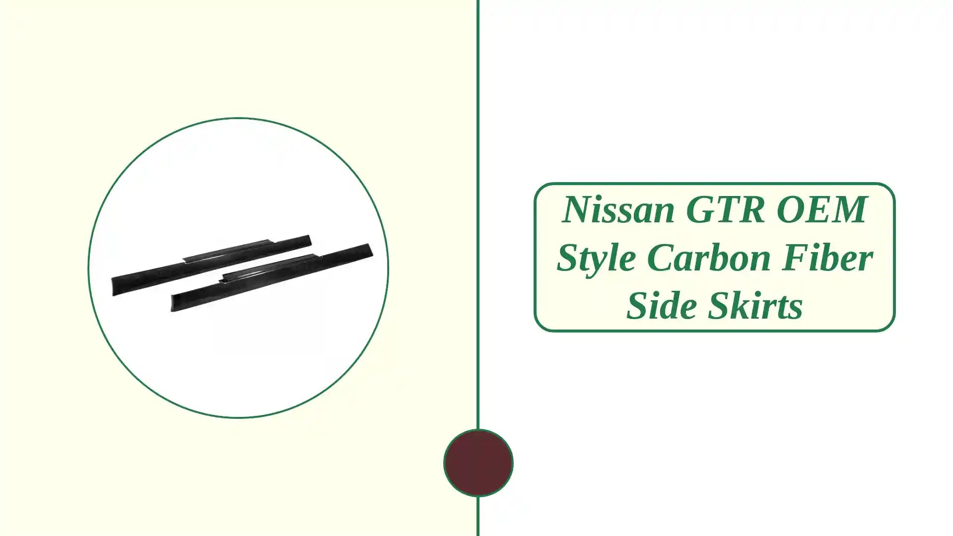 Nissan GTR OEM Style Carbon Fiber Side Skirts by@Outfy