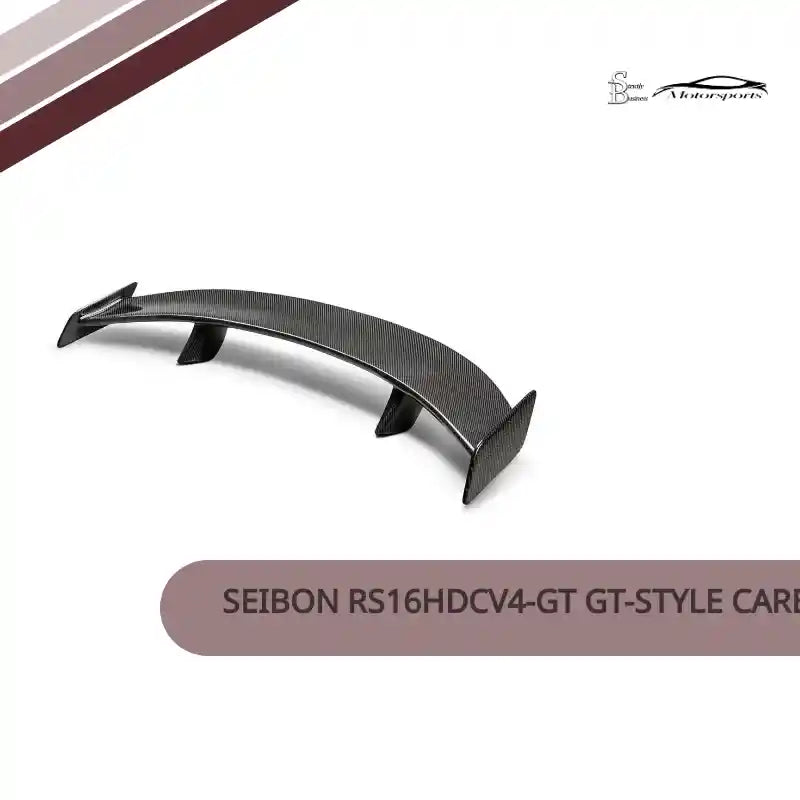 Seibon RS16HDCV4-GT GT-style carbon fiber rear spoiler for 2016-2020 Honda Civic 4 Dr by@Outfy