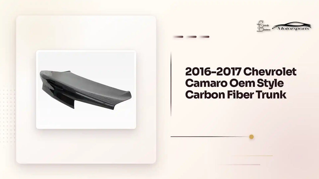 2016-2017 Chevrolet Camaro Oem Style Carbon Fiber Trunk by@Outfy