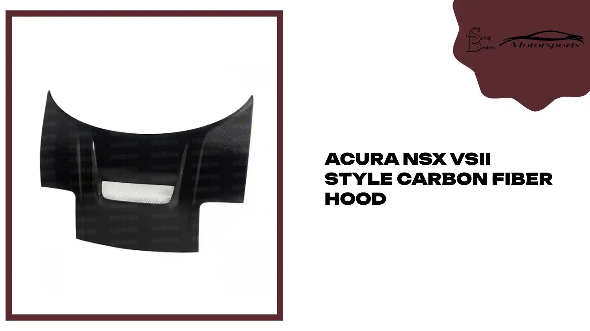 Acura NSX VSII Style Carbon Fiber Hood by@Outfy