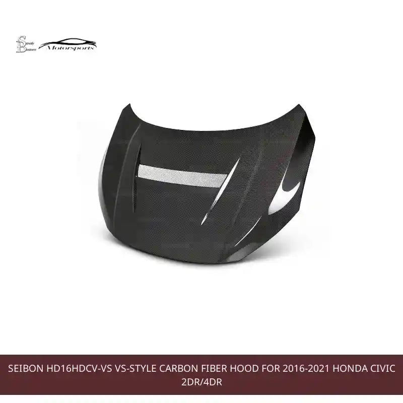 Seibon HD16HDCV-VS VS-style carbon fiber hood for 2016-2021 Honda Civic 2DR/4DR by@Outfy